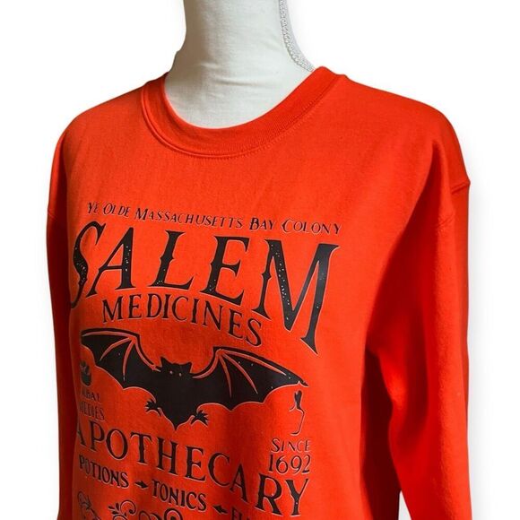 Fall Halloween Graphic Crewneck Sweater Pullover Salem Apothecary NEW Unisex - Picture 2 of 6